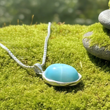 Z ARRON DESIGN Collar con colgante de alambre de cobre con piedra lunar Serenity