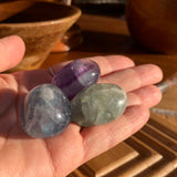 Multicolor Fluorite Tumbled Ellipse