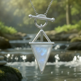 Z ARRON DESIGN Serenity Moonstone kobbertråd vedhæng halskæde