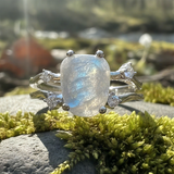 Κολιέ μενταγιόν Z ARRON DESIGN Serenity Moonstone από χάλκινο σύρμα