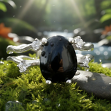 Z ARRON DESIGN Collar con colgante de alambre de cobre con piedra lunar Serenity