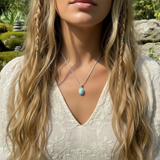 Z ARRON DESIGN Collar con colgante de alambre de cobre con piedra lunar Serenity