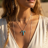 ♈ Aries Opal Zodiac Necklace – March 21 to April 19