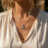 Z ARRON DESIGN Serenity Moonstone kobbertråd vedhæng halskæde