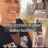 Krystal vandflaske + bæretaske