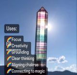 Punta de fluorita arcoiris