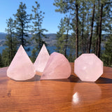 Rose Quartz Diamond Cut Crystal