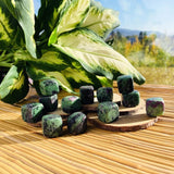 Ruby in Zoisite Tumbled Stone Set of 12 - tumbledstone