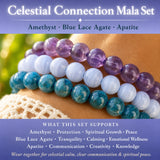 Celestial Connection Juego de pulseras Mala de cristal de 3 piezas