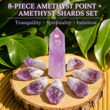 8-Piece Amethyst Point & Shards Set
