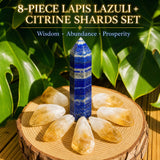 Σετ 8 τεμαχίων Lapis Lazuli + Citrine Shards