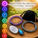 Conjunto de pulseras Crown Chakra Mala🌈