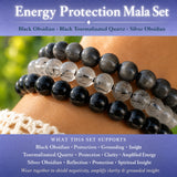 Juego de pulseras Mala de cristal de 3 piezas Energy Protection