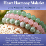 Heart Harmony 3-PC Crystal Mala armbandssett
