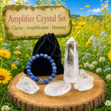 Ensemble bracelet Mala et cristal amplificateur 🙏