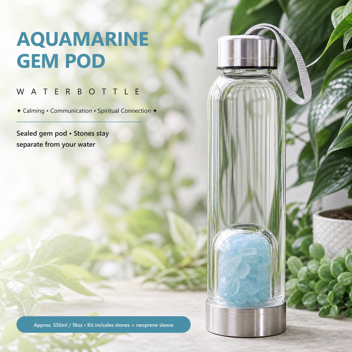 Aquamarine Gem Pod Su Şişesi 💧