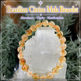 Pulsera Mala De Citrino Brasileño Con Estuche De Terciopelo