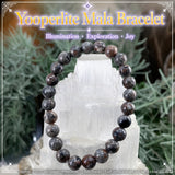 Pulsera Mala Yooperlite Con Bolsa De Terciopelo