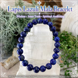 Mala Lapislazuli-Armband mit Samtbeutel