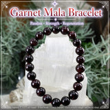 Pulsera Mala Granate Con Bolsita De Terciopelo