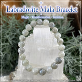 Pulseira Mala Labradorita Com Bolsa De Veludo
