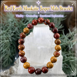 Mala Red Earth Mookaite Jasper Bracelet With Velvet Pouch