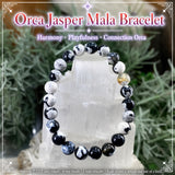 Pulsera Mala Orca Jaspe Con Bolsa De Terciopelo