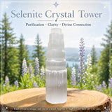 Selenite Kristal Kule Ruh Hali Işığı