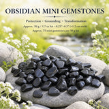Obsidiaan mini-edelstenen (partij van 50 gram / 1,7 oz)