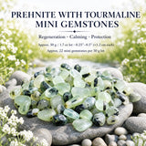 Prehniet met toermalijn mini-edelstenen (partij van 50 gram / 1,7 oz)