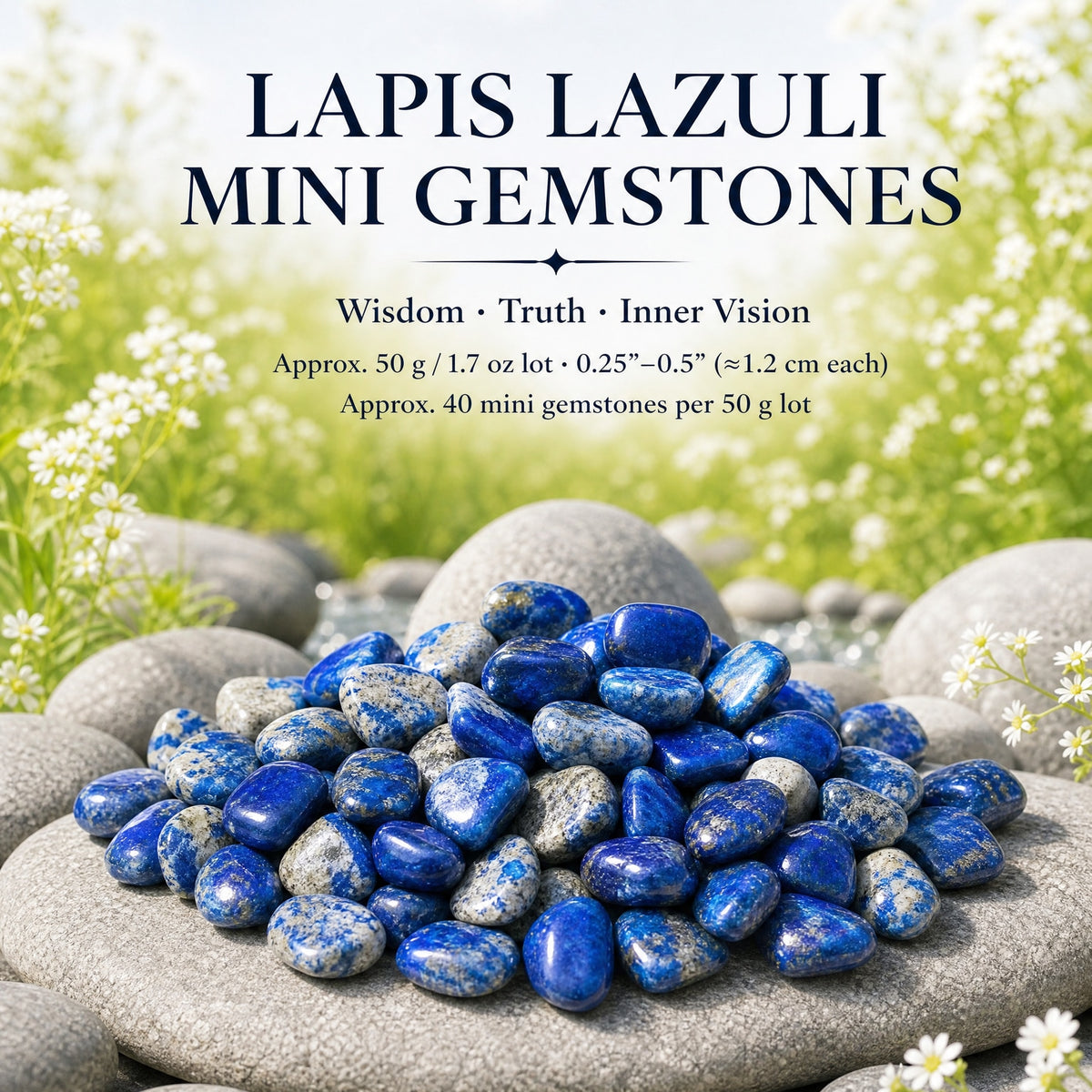 Lapis Lazuli Mini Taşlar (50 Gram / 1.7oz. Parti)
