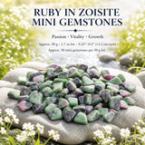 Robijn in Zoisite Mini-edelstenen (50 gram / 1,7 oz. Lot)