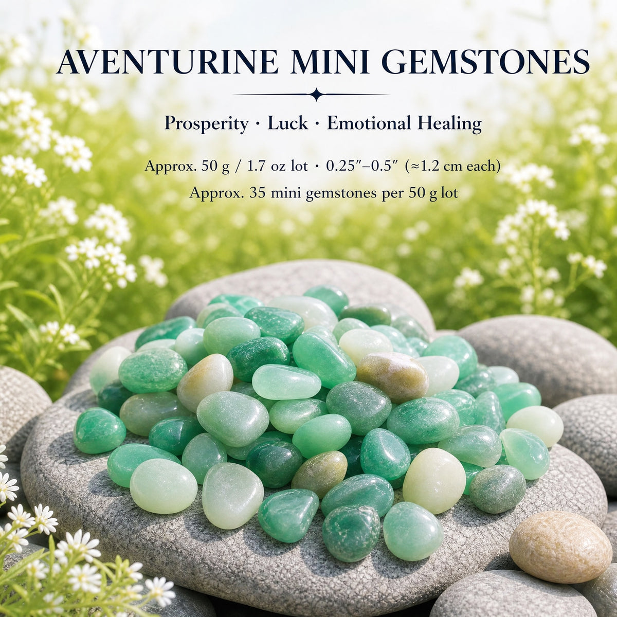 Aventurin Mini Değerli Taşlar (50 Gram / 1.7oz. Parti)