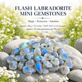 Flash labradoriet mini-edelstenen (partij van 50 gram)