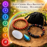 Conjunto de pulseras Mala Chakra raíz 🌈