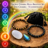 Conjunto de pulseras Mala del chakra sacro🌈