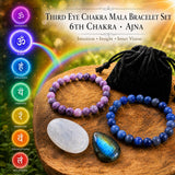 Conjunto de pulsera Mala del chakra del tercer ojo🌈