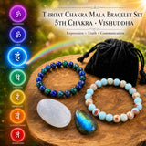 Conjunto de pulsera Mala del chakra de la garganta🌈