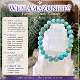 Pulsera Mala Amazonita Con Bolsa De Terciopelo