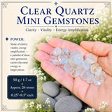Bergkristal mini-edelstenen (partij van 50 gram / 1,7 oz)