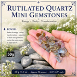 Rutielkwarts mini-edelstenen (partij van 50 gram / 1,7 oz)