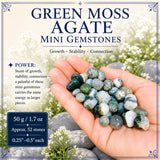 Groen Mos Agaat Mini Edelstenen (50 Gram / 1.7oz. Lot)