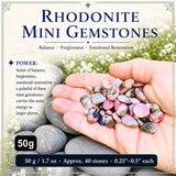 Rhodoniet Mini Edelstenen (50 Gram / 1.7oz. Lot)