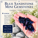 Blauwe Zandsteen Mini Edelstenen (50 Gram / 1.7oz. Lot)