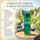 Generador grande de fluorita verde