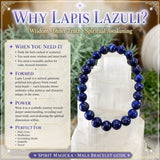 Mala Lapislazuli-Armband mit Samtbeutel