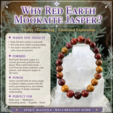 Mala Red Earth Mookaite Jasper Bracelet With Velvet Pouch