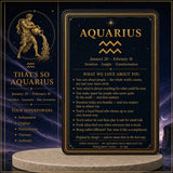 ♒ Acuario - 20 de enero - 18 de febrero Juego de pulseras de astrología del zodíaco