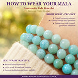 Pulsera Mala Amazonita Con Bolsa De Terciopelo