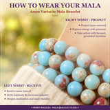 Pulsera Mala Azure Variscita Con Bolsa De Terciopelo